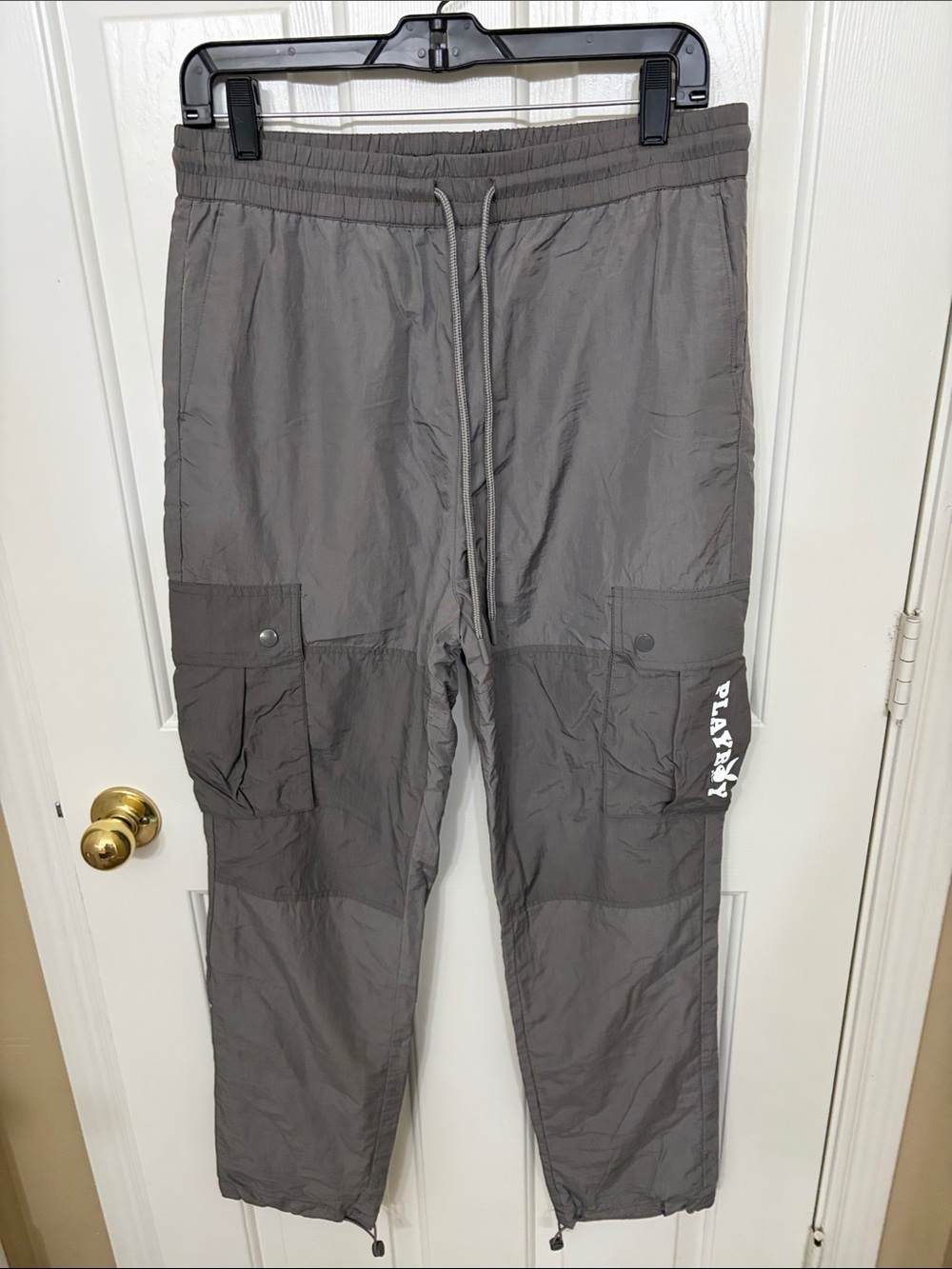 PLAYBOY Gray Cargo Pants with Utility Pockets